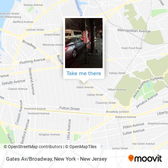 Gates Av/Broadway map