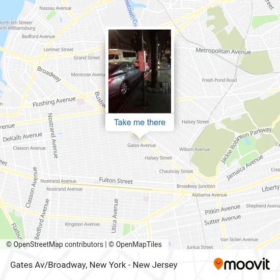 Gates Av/Broadway map