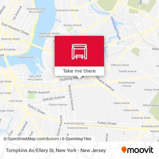 Mapa de Tompkins Av/Ellery St