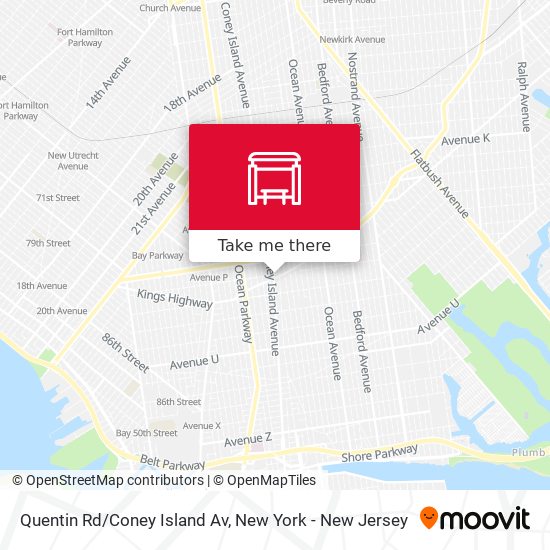 Mapa de Quentin Rd/Coney Island Av