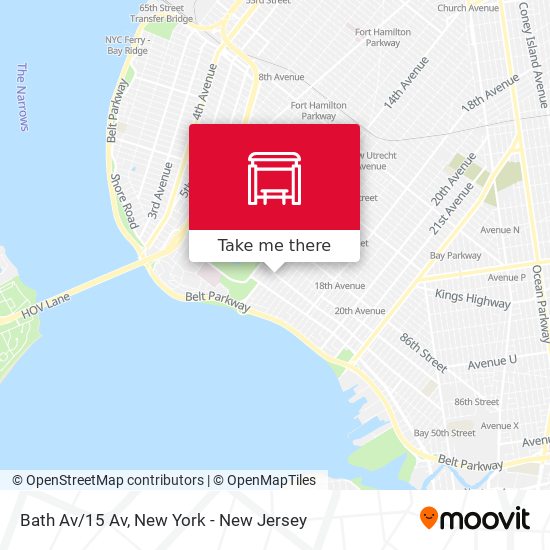 Mapa de Bath Av/15 Av