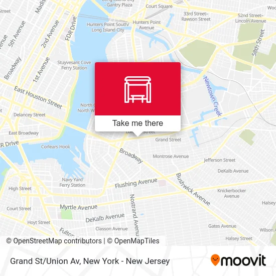 Grand St/Union Av map