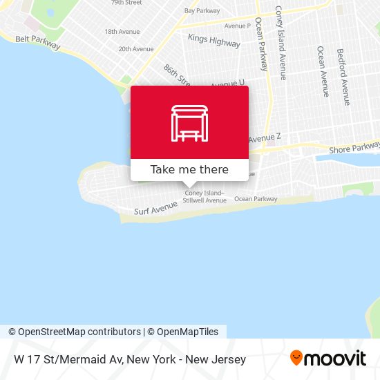 W 17 St/Mermaid Av map