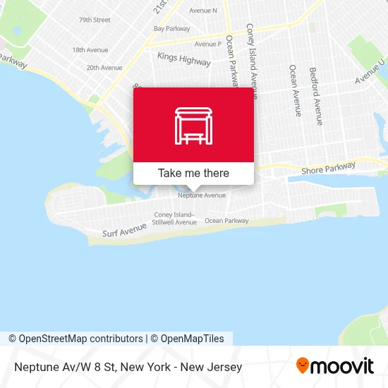 Neptune Av/W 8 St map