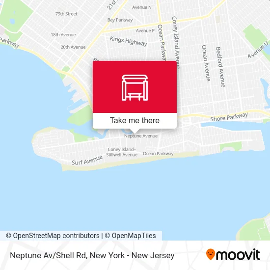 Neptune Av/Shell Rd map