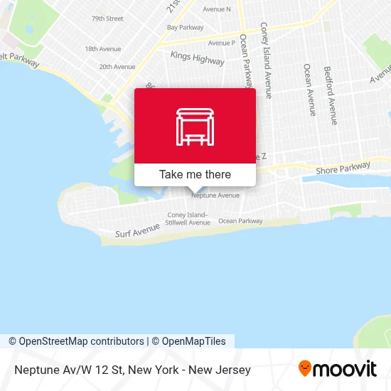 Neptune Av/W 12 St map