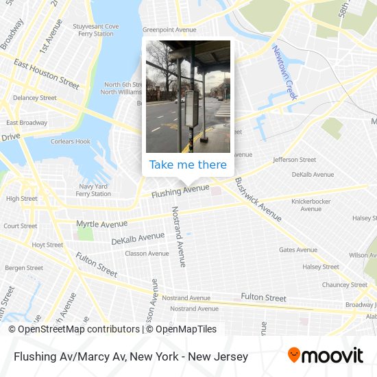 Flushing Av/Marcy Av map