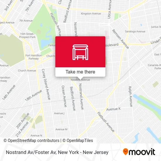 Nostrand Av/Foster Av map