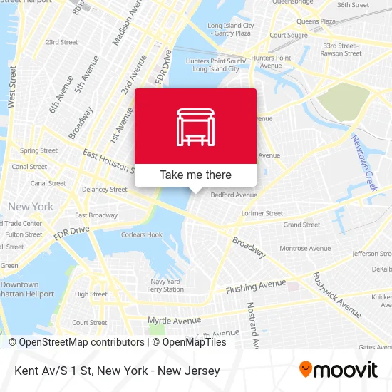 Kent Av/S 1 St map