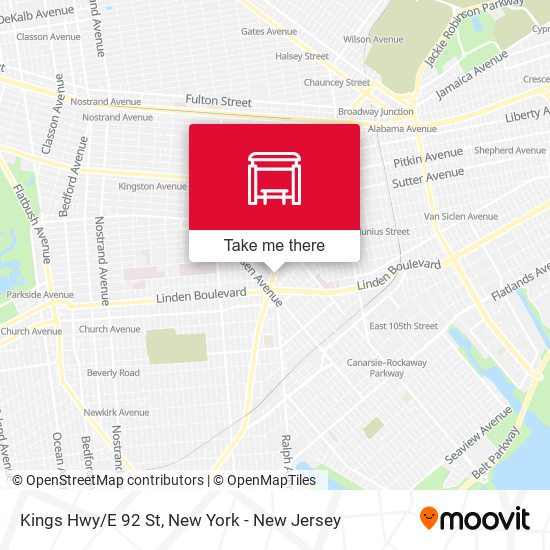 Kings Hwy/E 92 St map