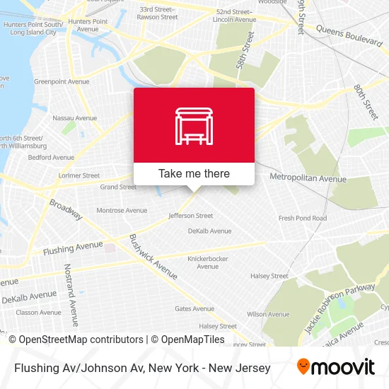 Flushing Av/Johnson Av map