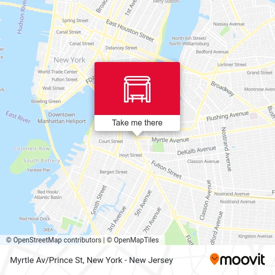 Myrtle Av/Prince St map
