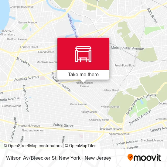 Wilson Av/Bleecker St map