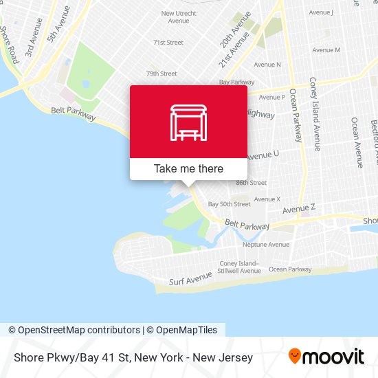 Mapa de Shore Pkwy/Bay 41 St