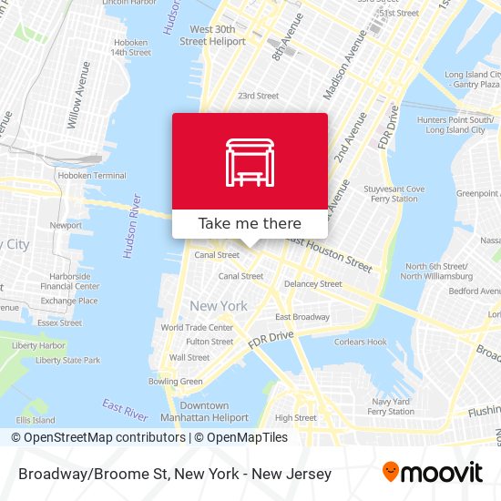 Broadway/Broome St map