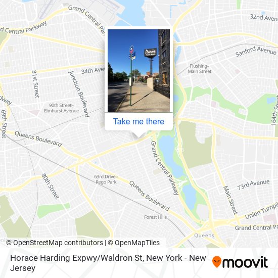 Horace Harding Expwy / Waldron St map