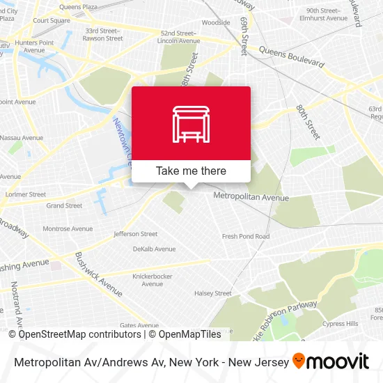 Metropolitan Av/Andrews Av map