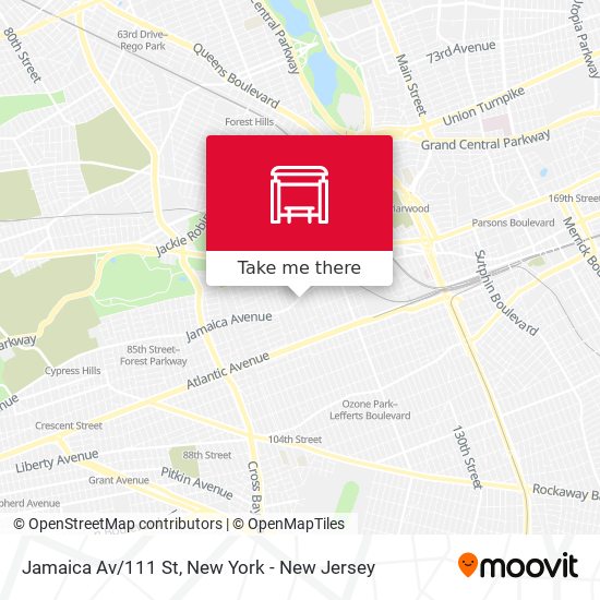 Jamaica Av/111 St map