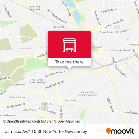 Jamaica Av/110 St map