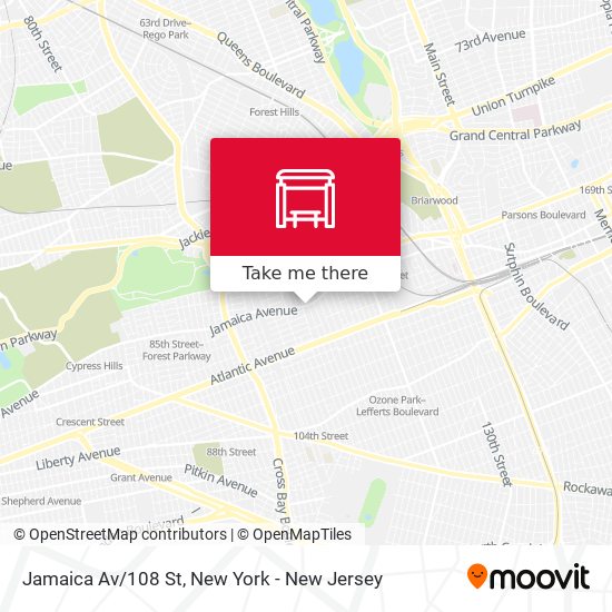 Jamaica Av/108 St map