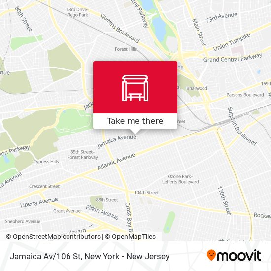 Jamaica Av/106 St map