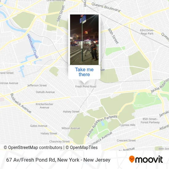 67 Av/Fresh Pond Rd map