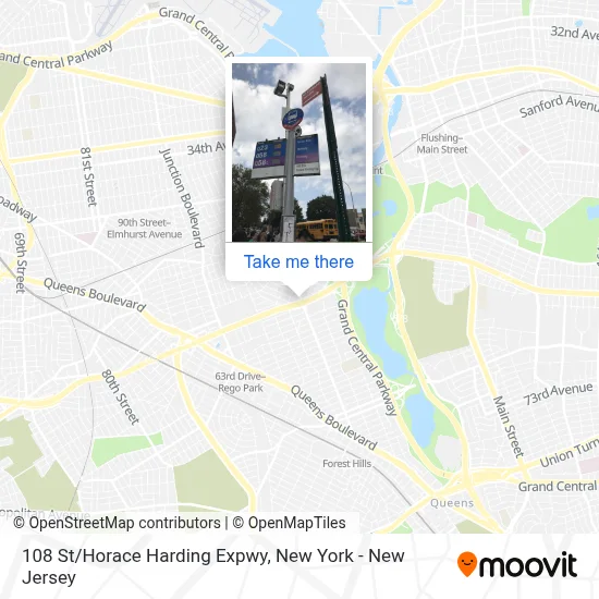 108 St/Horace Harding Expwy map