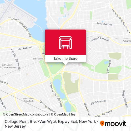 Mapa de College Point Blvd / Van Wyck Expwy Exit