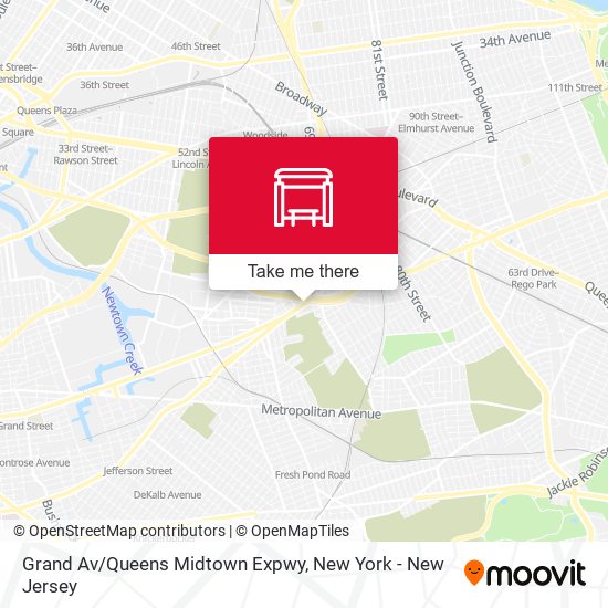 Mapa de Grand Av/Queens Midtown Expwy