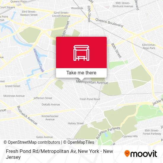 Fresh Pond Rd/Metropolitan Av map