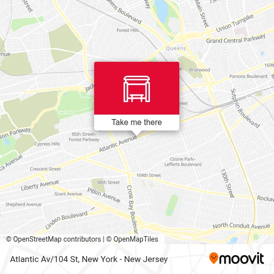Atlantic Av/104 St map
