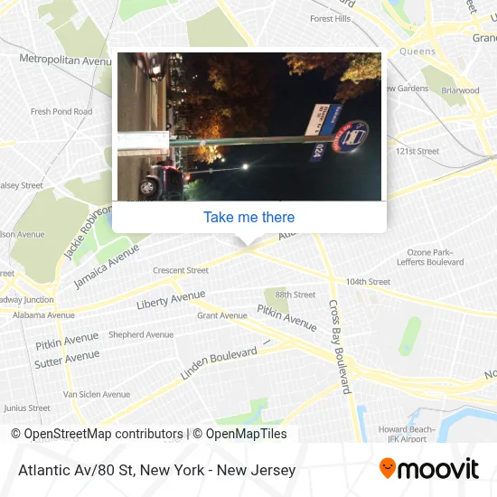 Atlantic Av/80 St map