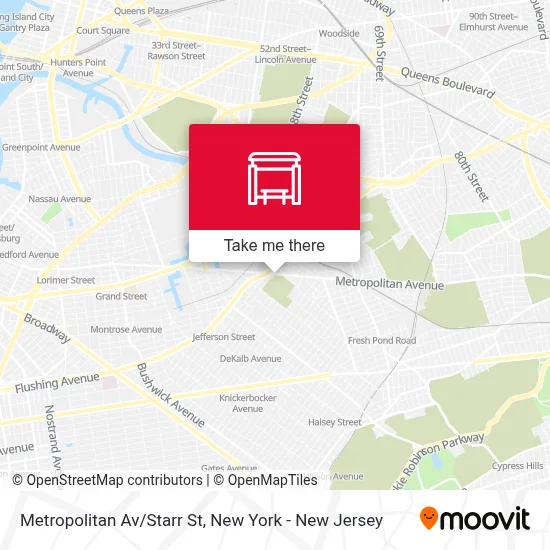 Metropolitan Av/Starr St map