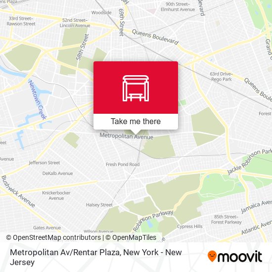 Mapa de Metropolitan Av/Rentar Plaza