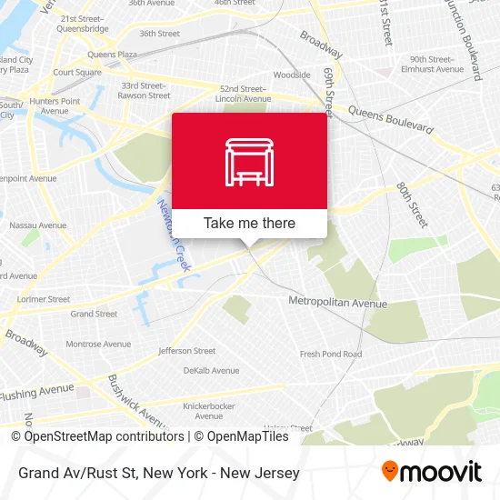 Grand Av/Rust St map