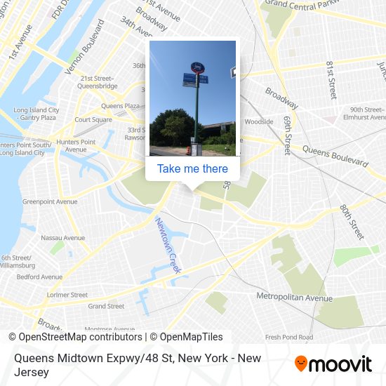 Queens Midtown Expwy/48 St map