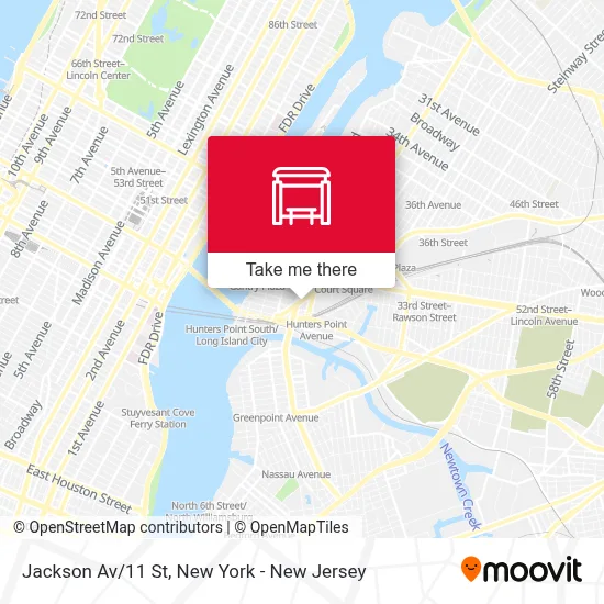 Jackson Av/11 St map