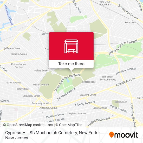 Mapa de Cypress Hill St / Machpelah Cemetery