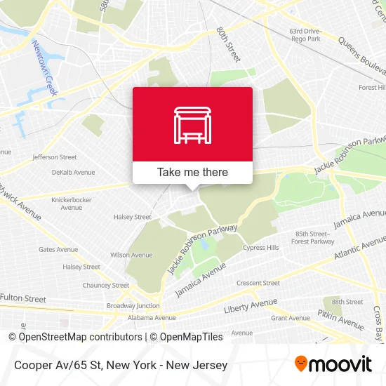 Cooper Av/65 St map