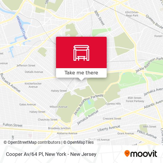 Mapa de Cooper Av/64 Pl
