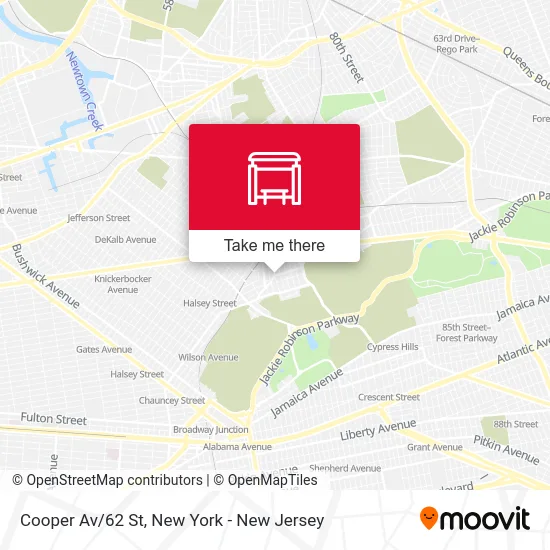 Cooper Av/62 St map
