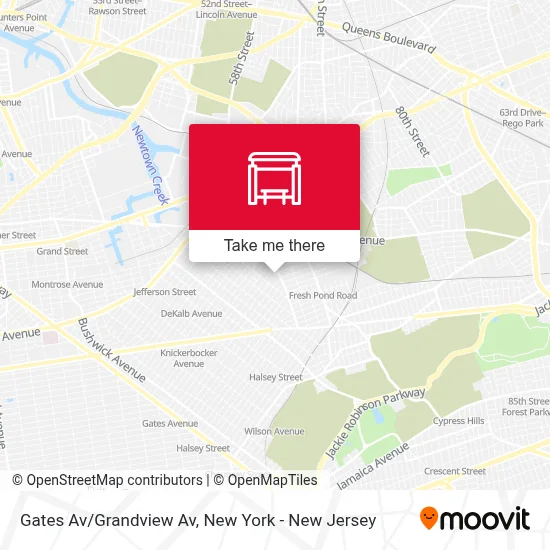 Gates Av/Grandview Av map