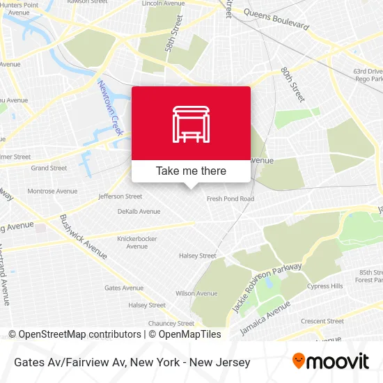 Gates Av/Fairview Av map