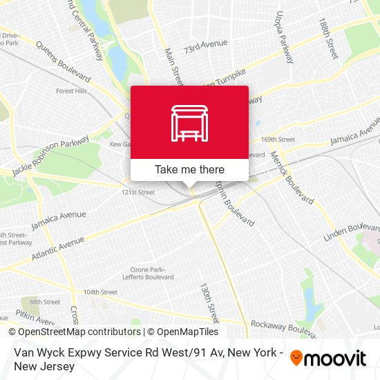 Van Wyck Expwy Service Rd West / 91 Av map