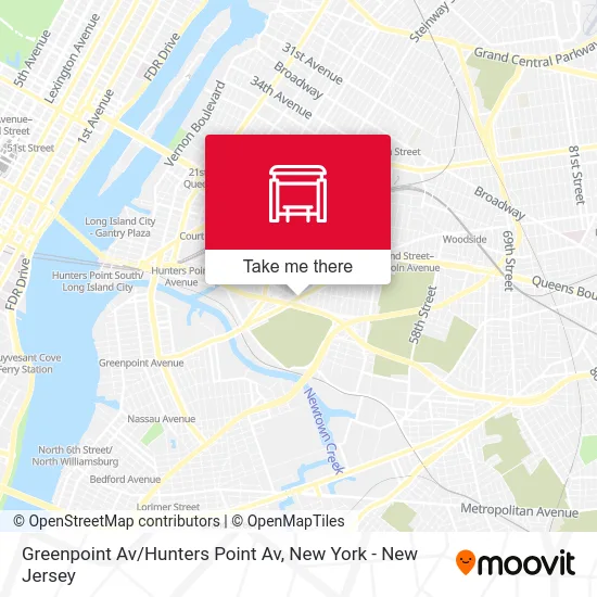 Greenpoint Av/Hunters Point Av map