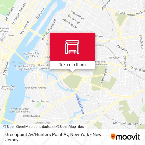 Greenpoint Av/Hunters Point Av map