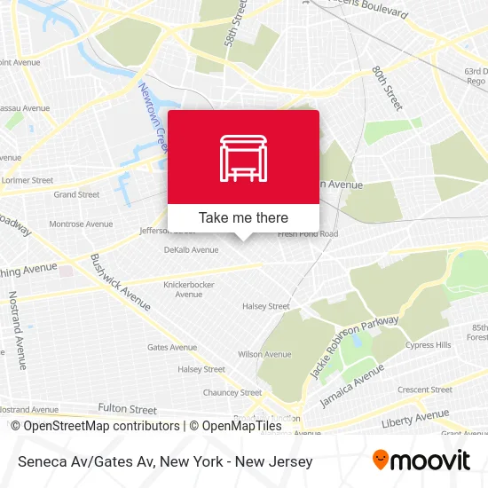 Seneca Av/Gates Av map