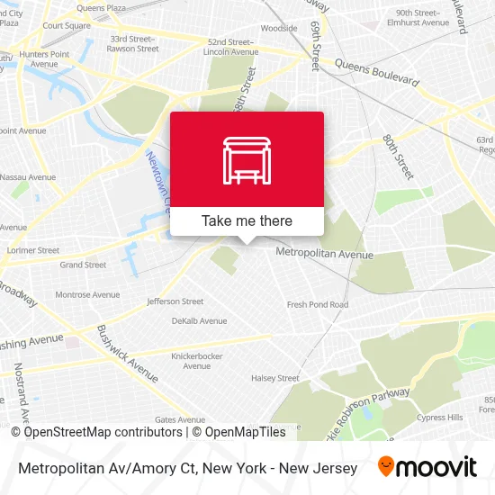 Metropolitan Av/Amory Ct map