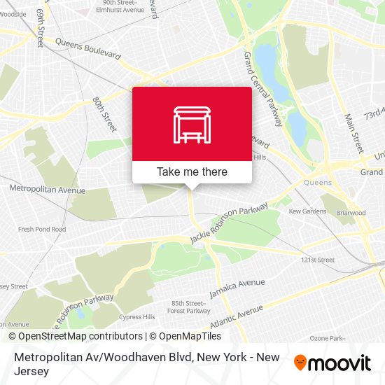 Metropolitan Av/Woodhaven Blvd map