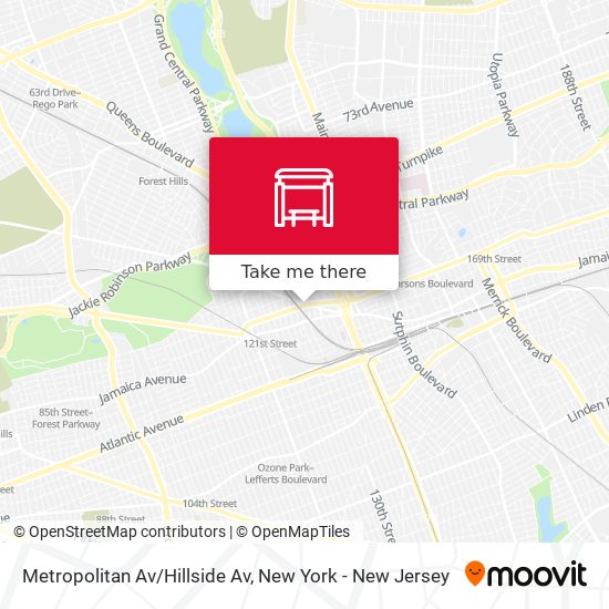 Mapa de Metropolitan Av/Hillside Av